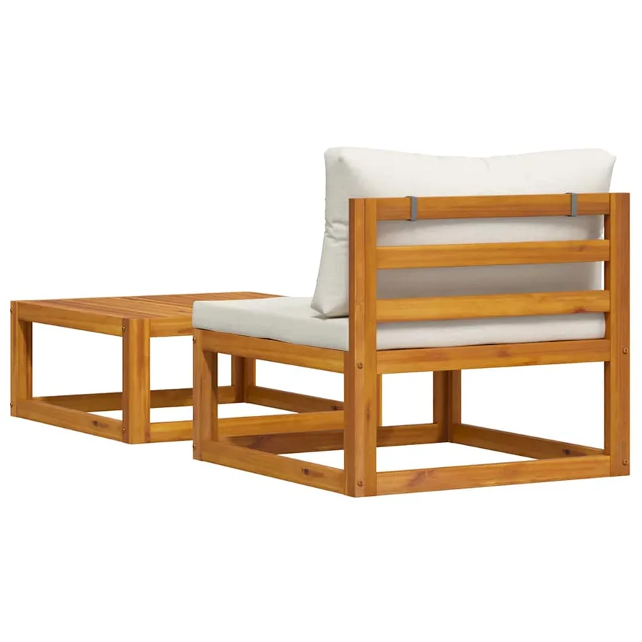 Garden Lounge Set 2 pcs with Cushion Solid Acacia Wood - 9
