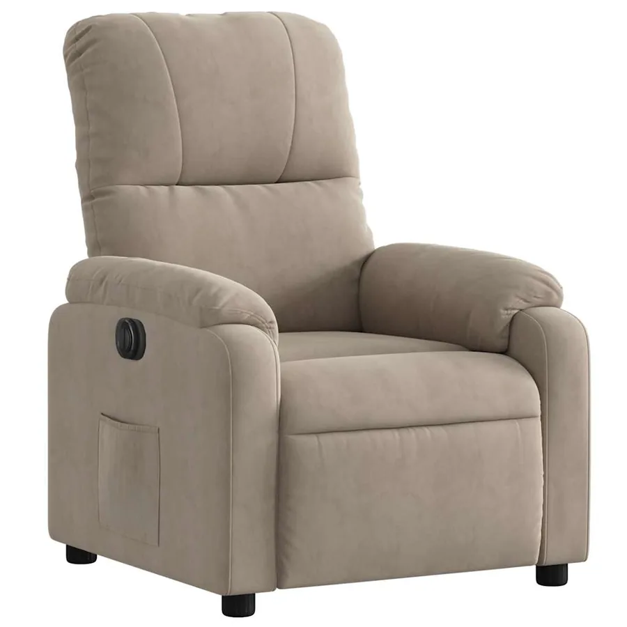 Fauteuil inclinable électrique taupe tissu microfibre - 4