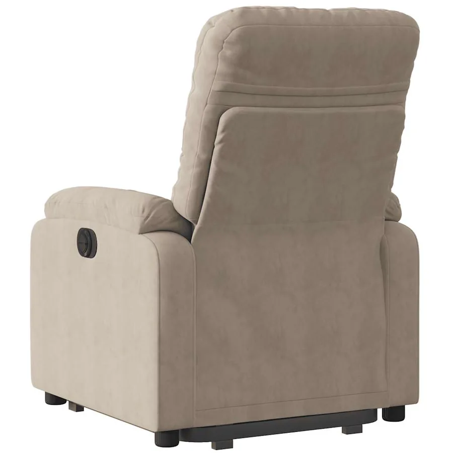 Fauteuil inclinable électrique taupe tissu microfibre - 5