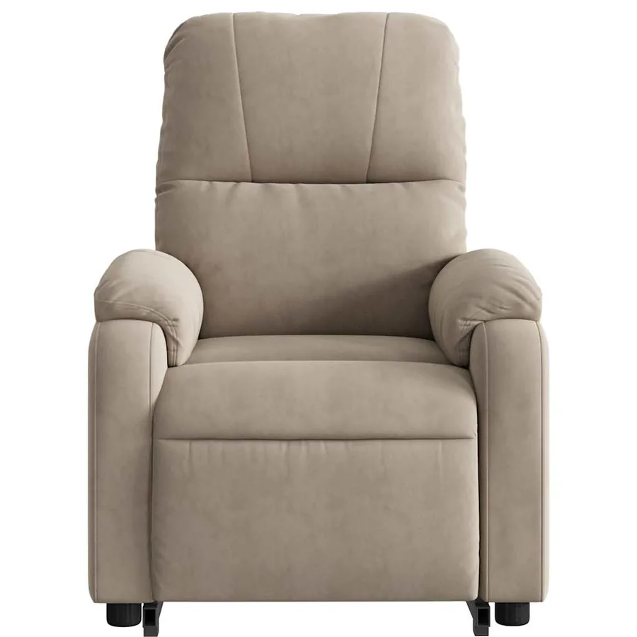 Fauteuil inclinable taupe tissu microfibre - 9