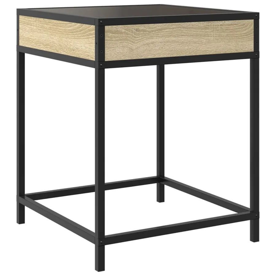Table basse avec LED Infinity chêne sonoma 40x40x51 cm - 8