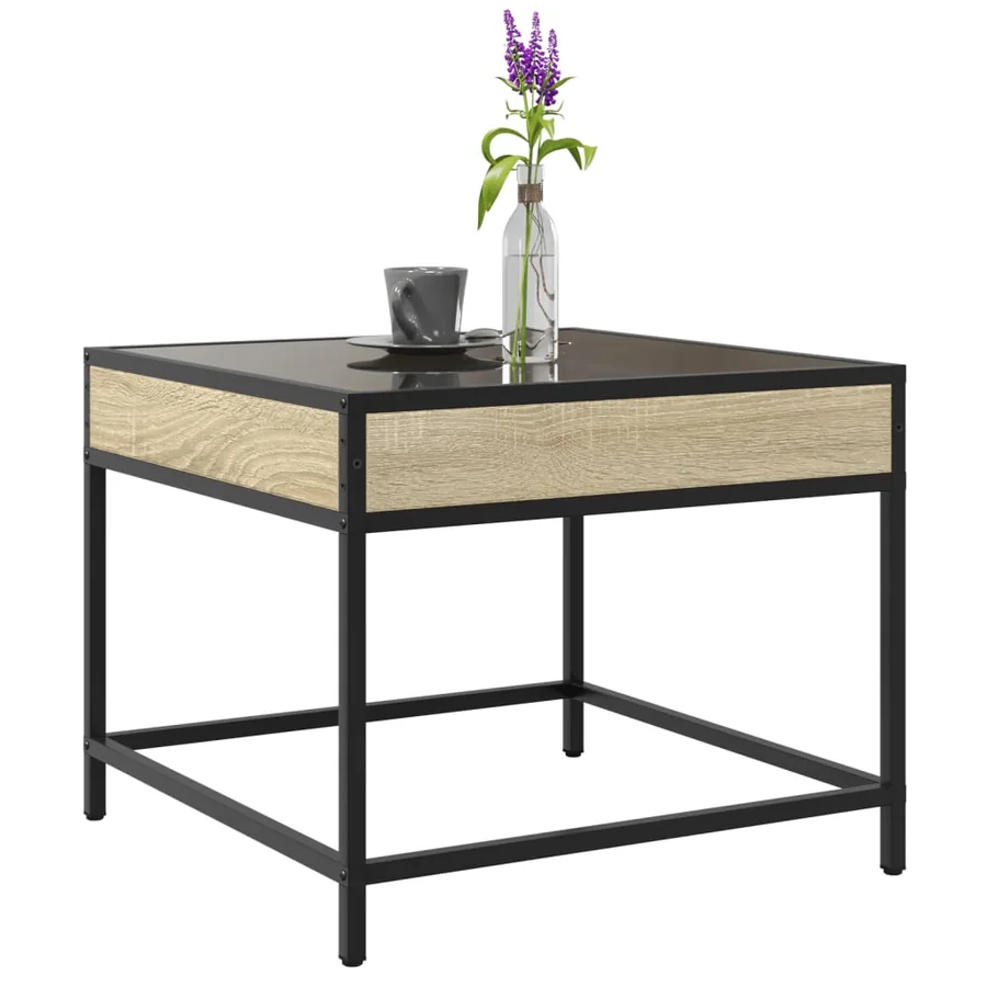 Table basse avec LED infini chêne sonoma 50x50x41 cm - 5