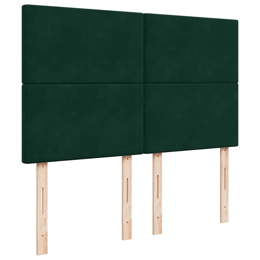 Sommier à lattes de lit et matelas Vert foncé 140x190cm Velours - 7