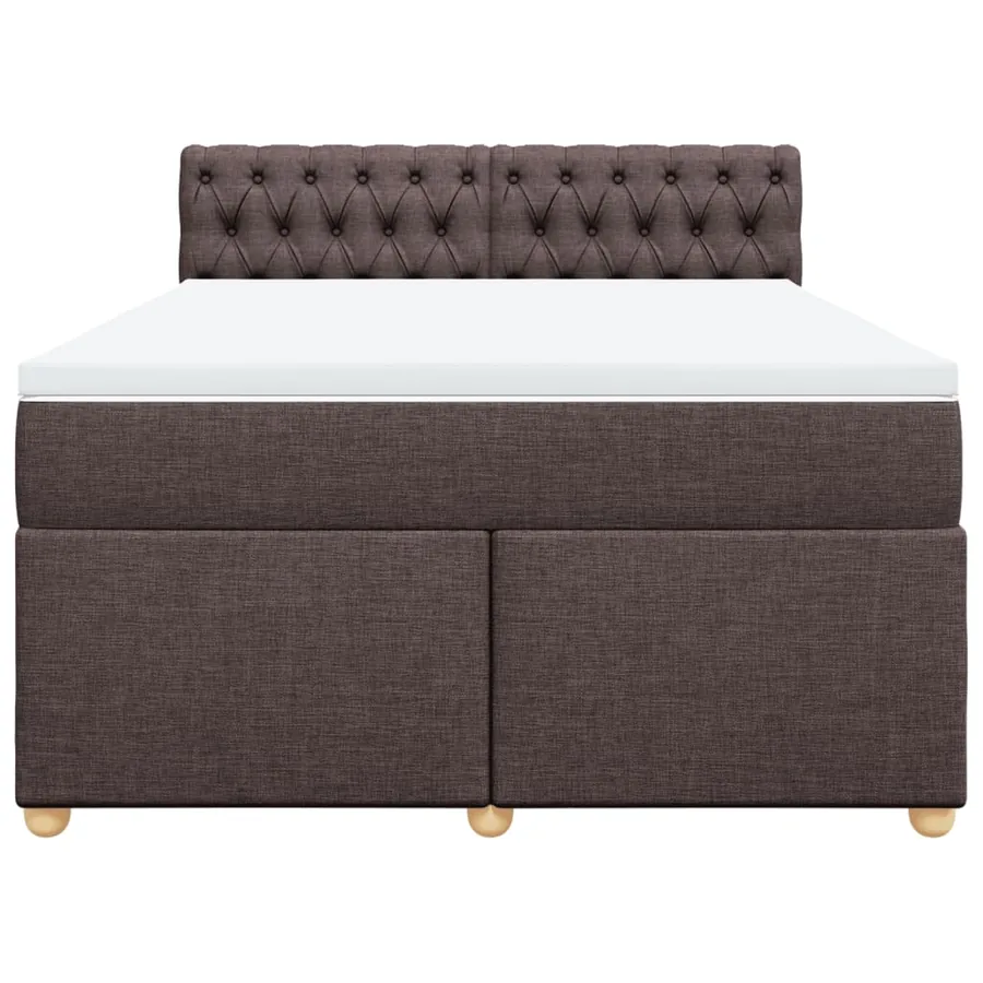 Sommier à lattes de lit avec matelas Marron foncé 160x200 cm - 4