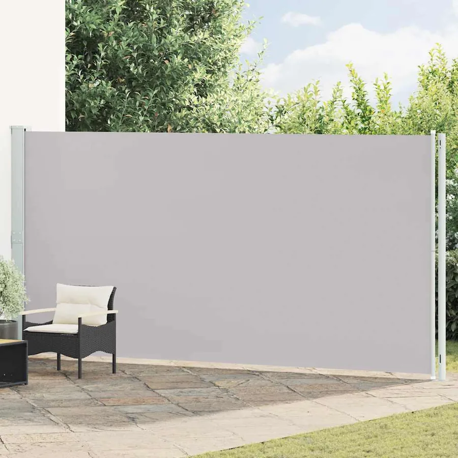 Retractable Side Patio Awning 200x600 cm Grey