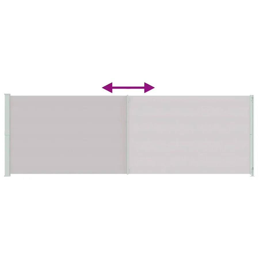 Retractable Side Patio Awning 200x600 cm Grey - 7