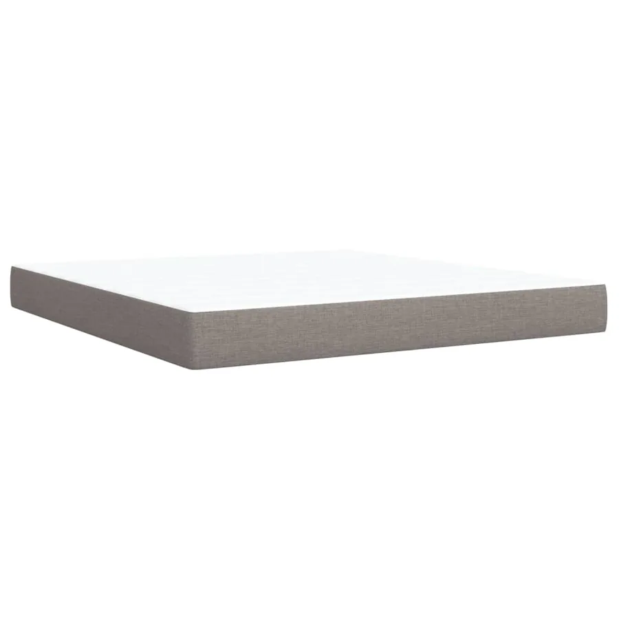 Sommier à lattes de lit avec matelas Taupe 180x200 cm Tissu - 11