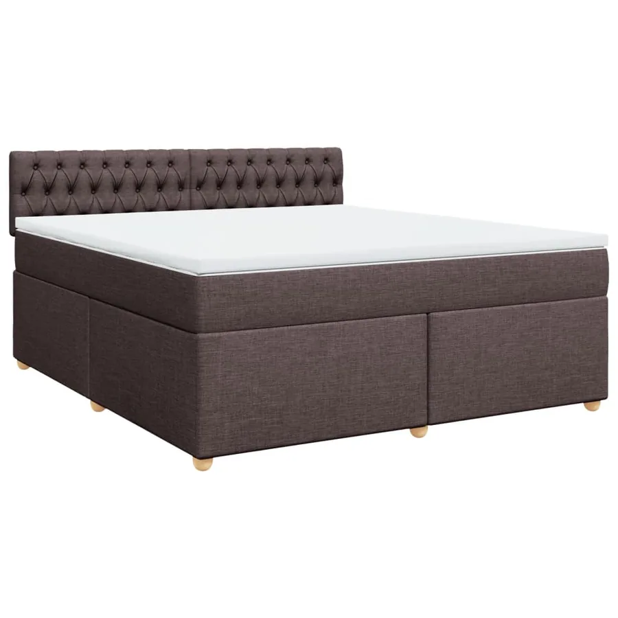 Sommier à lattes de lit avec matelas Marron foncé 180x200 cm - 2