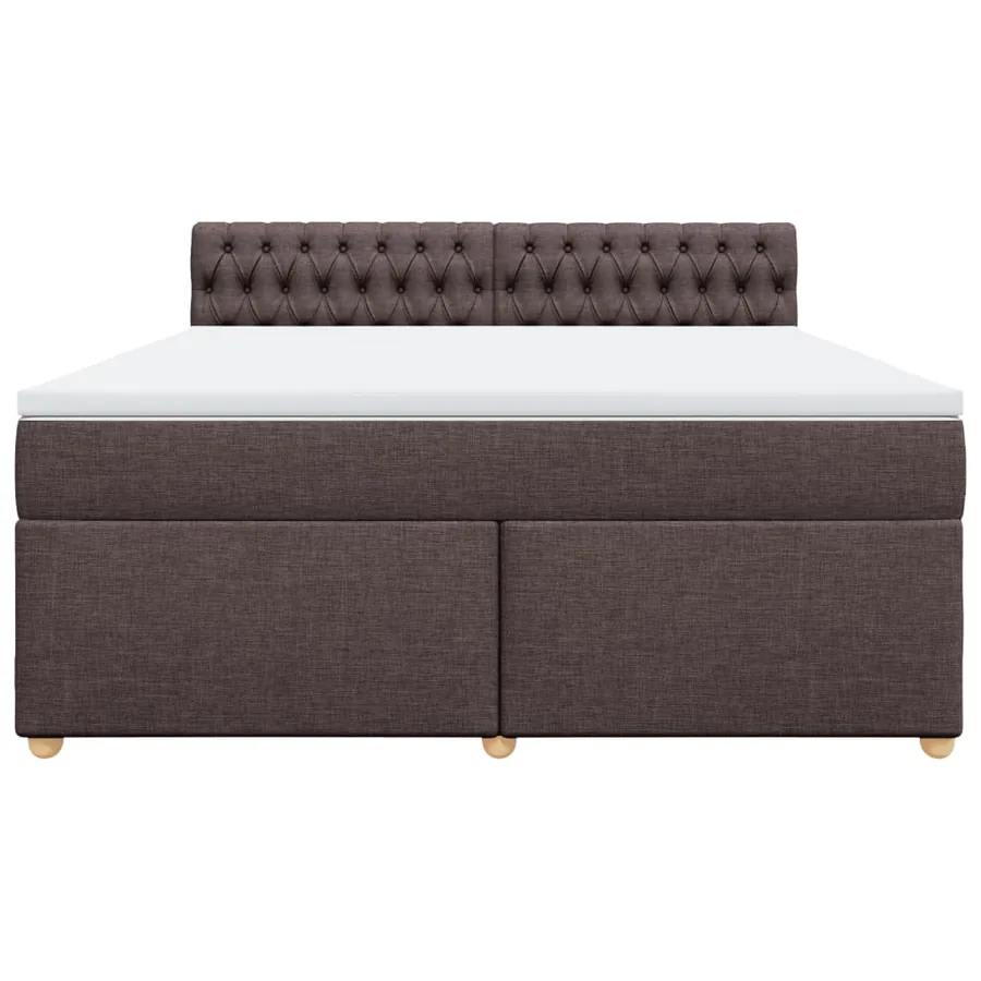 Sommier à lattes de lit avec matelas Marron foncé 180x200 cm - 4
