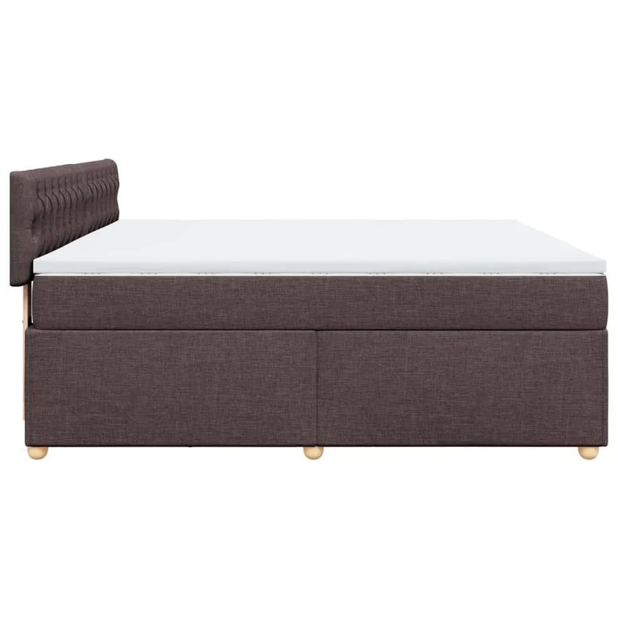 Sommier à lattes de lit avec matelas Marron foncé 180x200 cm - 5