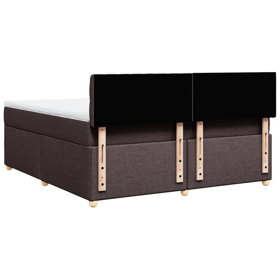 Sommier à lattes de lit avec matelas Marron foncé 180x200 cm - 6