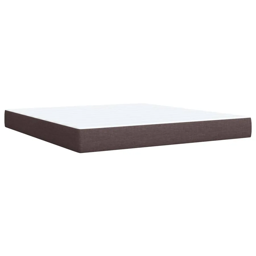 Sommier à lattes de lit avec matelas Marron foncé 180x200 cm - 8