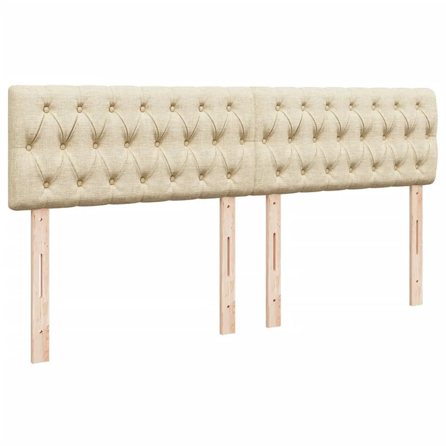 Sommier à lattes de lit avec matelas Crème 180x200 cm Tissu - 12