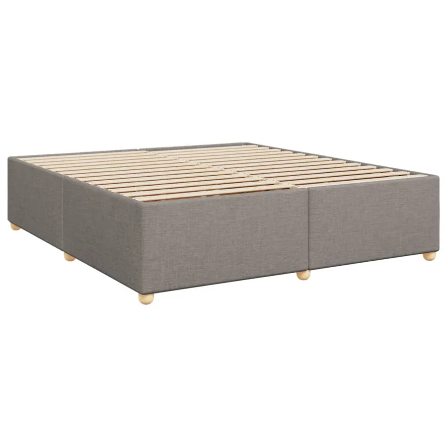 Sommier à lattes de lit avec matelas Taupe 180x200 cm Tissu - 8