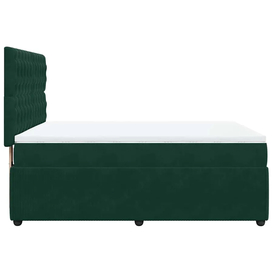 Sommier à lattes de lit et matelas Vert foncé 140x190cm Velours - 7