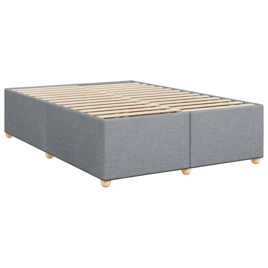 Sommier à lattes de lit avec matelas Gris clair 160x200cm Tissu - 10