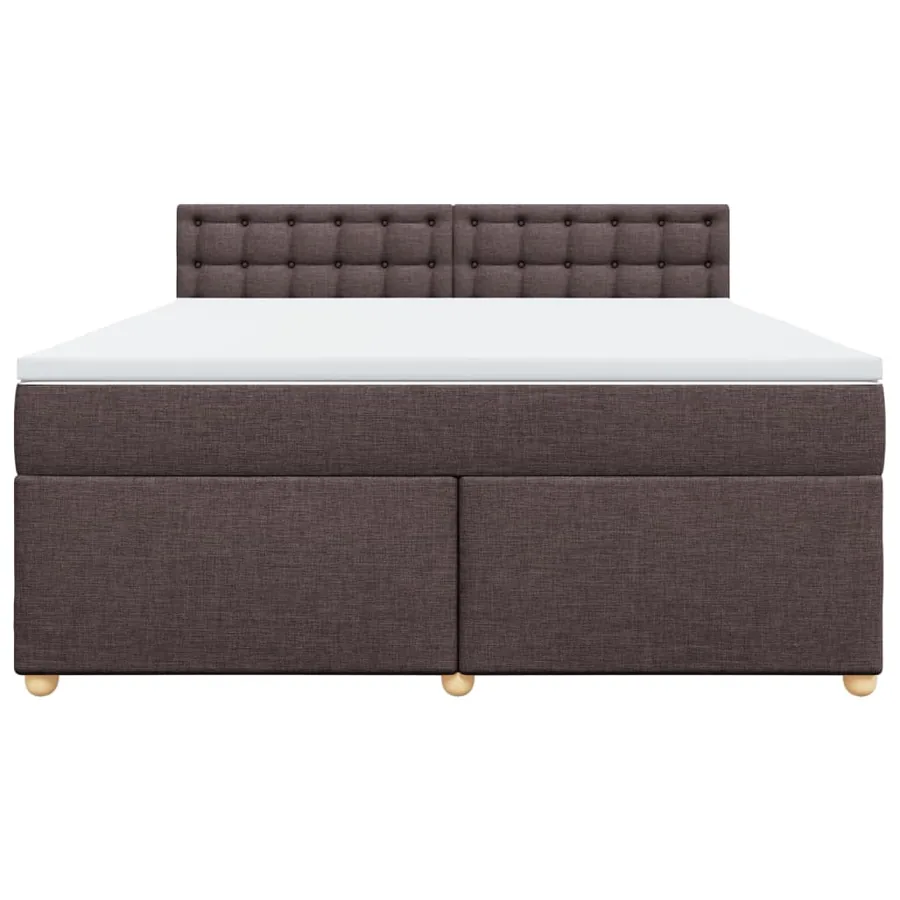 Sommier à lattes de lit avec matelas Marron foncé 180x200 cm - 4