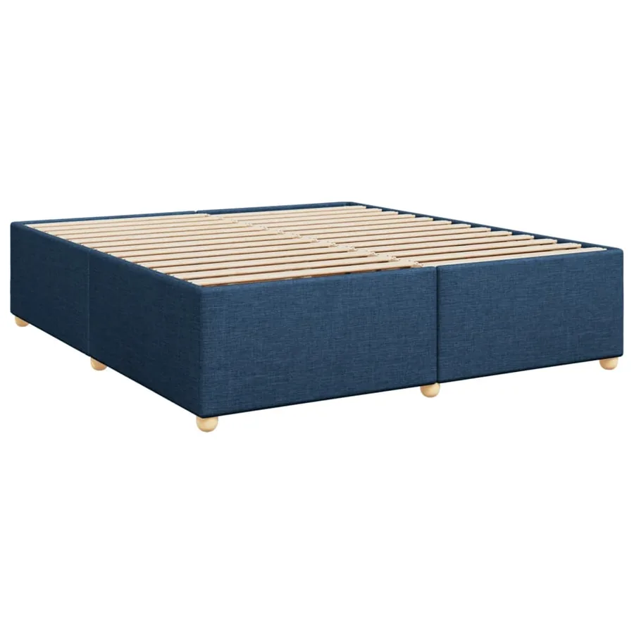 Sommier à lattes de lit avec matelas Bleu 180x200 cm Tissu - 8