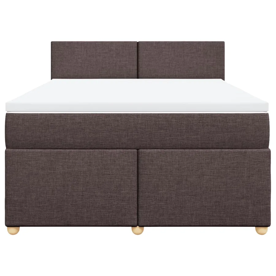Sommier à lattes de lit avec matelas Marron foncé 160x200 cm - 6