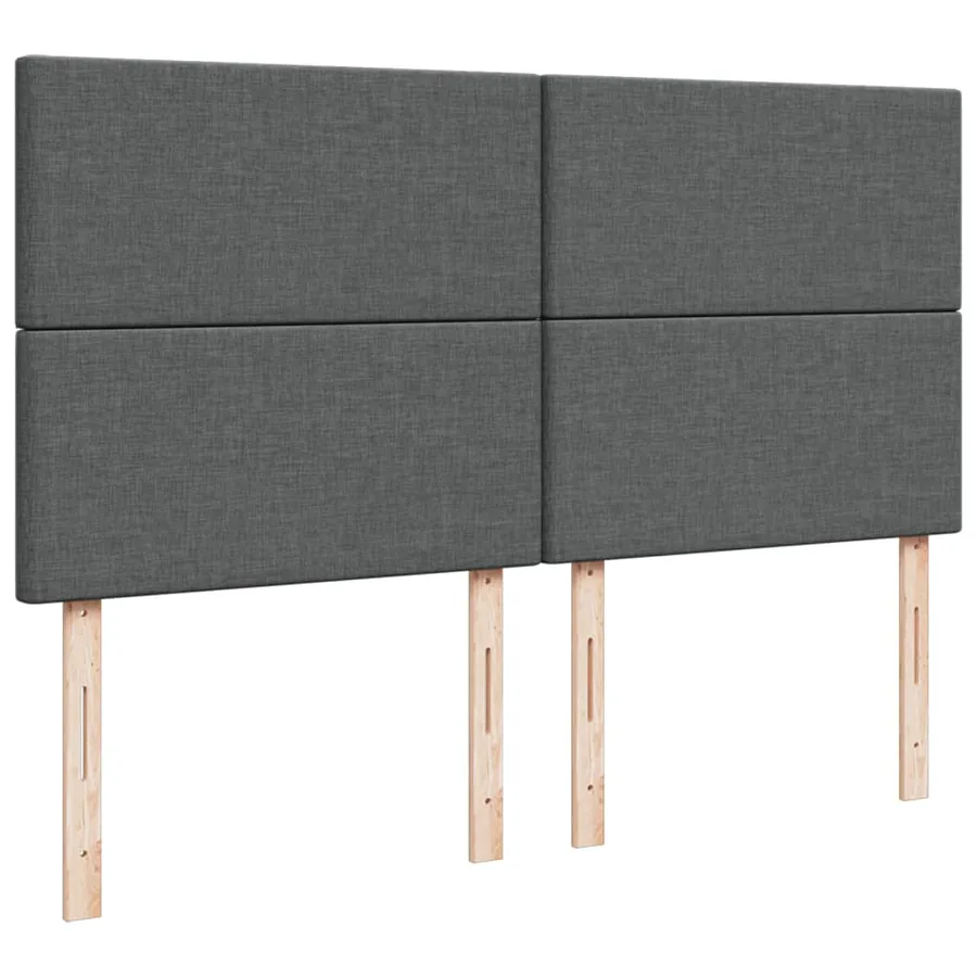Sommier à lattes de lit avec matelas Gris foncé 180x200cm Tissu - 9