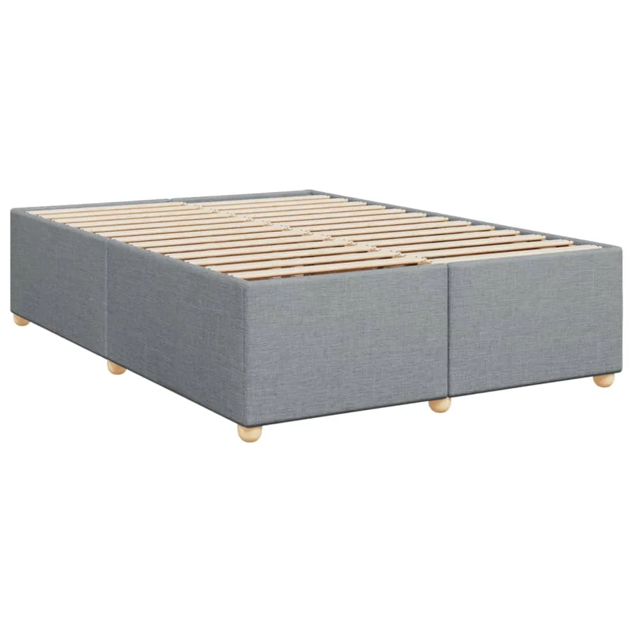 Sommier à lattes de lit avec matelas Gris clair 160x200cm Tissu - 10