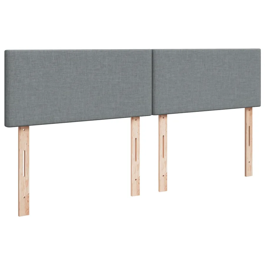 Sommier à lattes de lit avec matelas Gris clair 180x200cm Tissu - 12