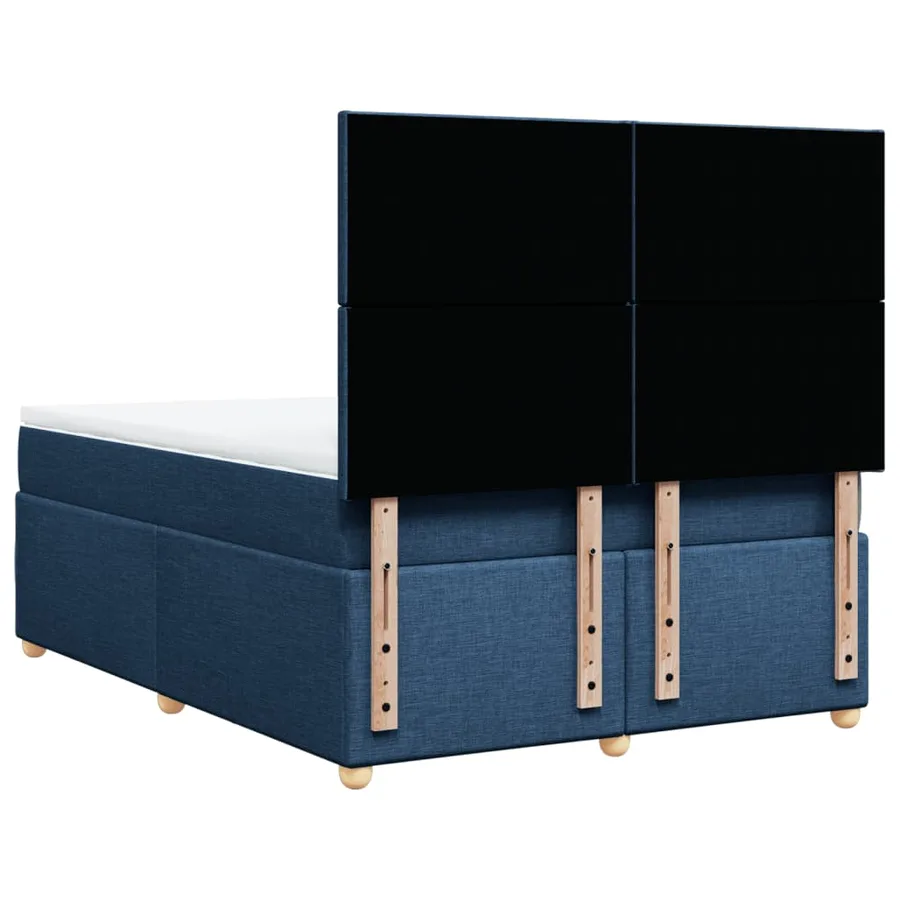 Sommier à lattes de lit avec matelas Bleu 160x200 cm Tissu - 8