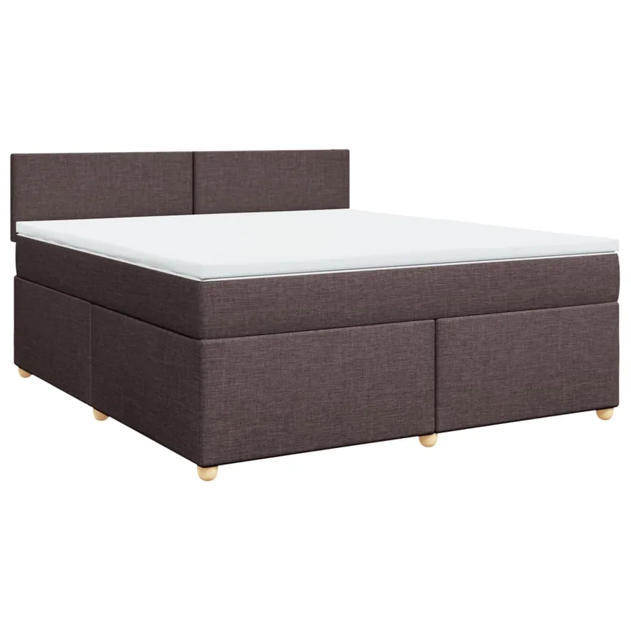 Sommier à lattes de lit avec matelas Marron foncé 180x200 cm - 2