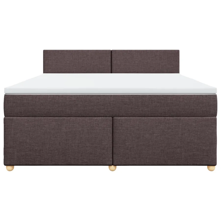 Sommier à lattes de lit avec matelas Marron foncé 180x200 cm - 4