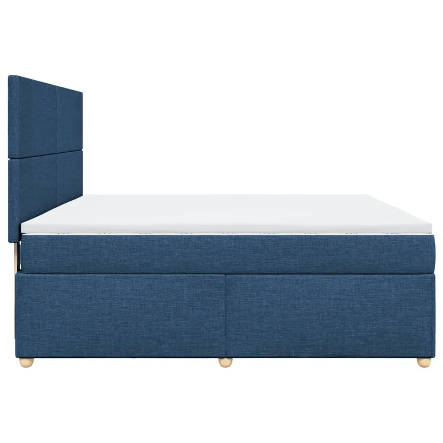 Sommier à lattes de lit avec matelas Bleu 180x200 cm Tissu - 7
