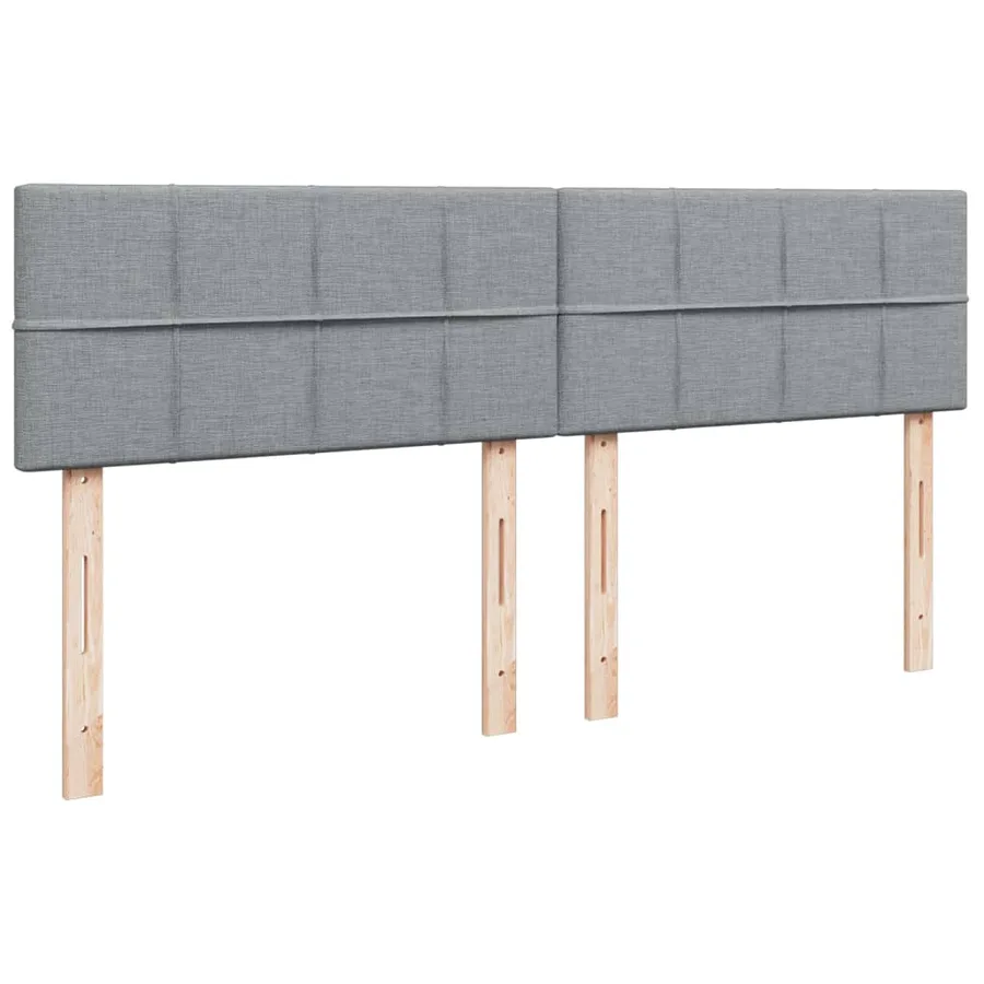 Sommier à lattes de lit avec matelas Gris clair 180x200cm Tissu - 12