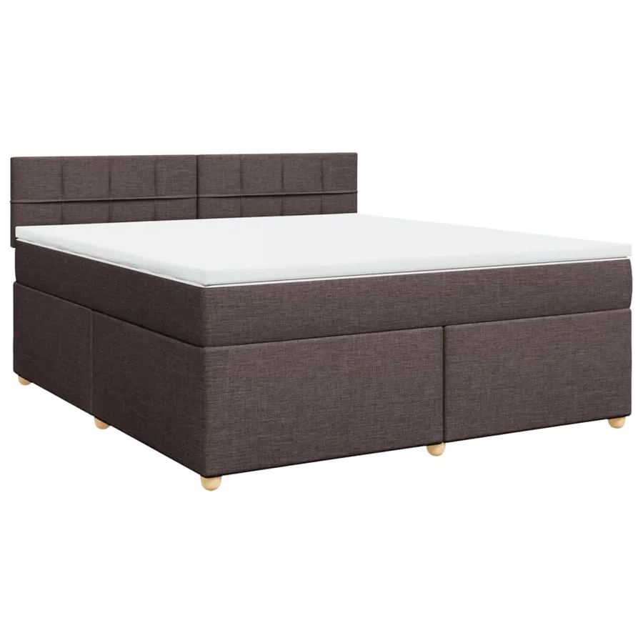Sommier à lattes de lit avec matelas Marron foncé 180x200 cm - 2