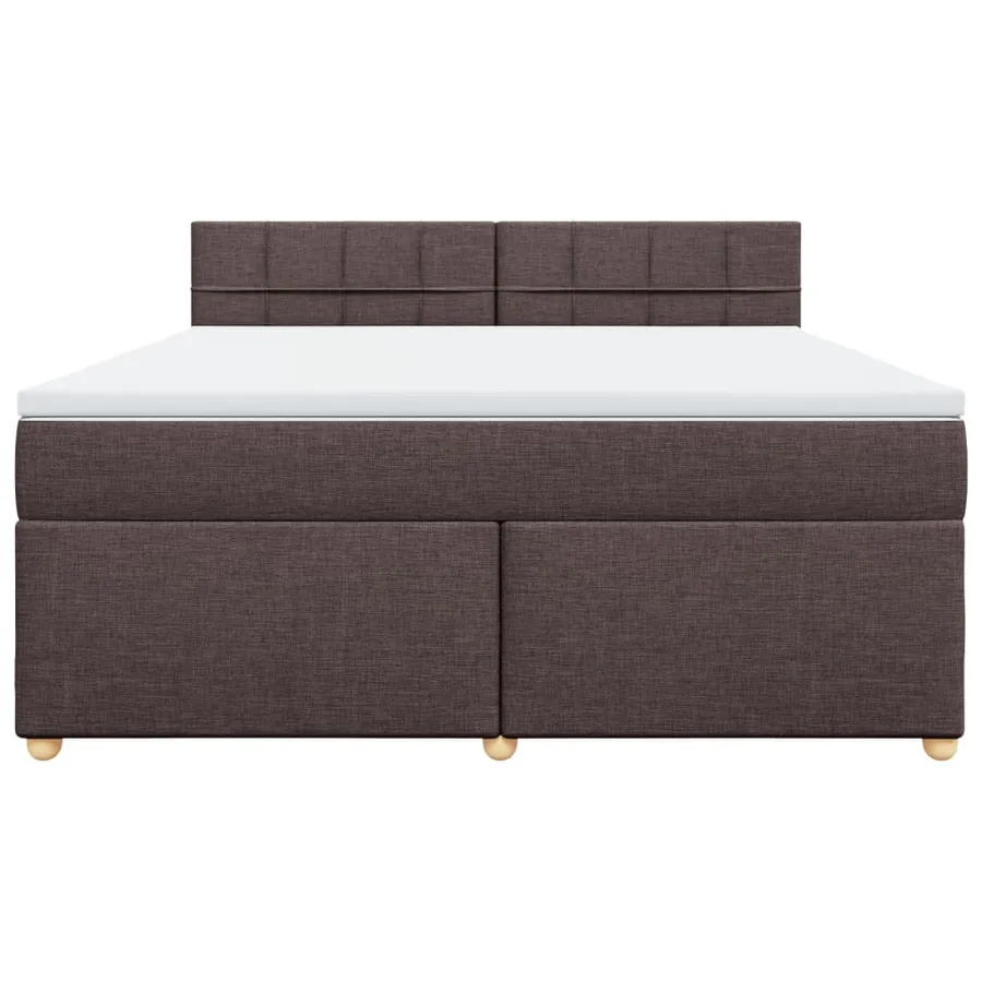 Sommier à lattes de lit avec matelas Marron foncé 180x200 cm - 4