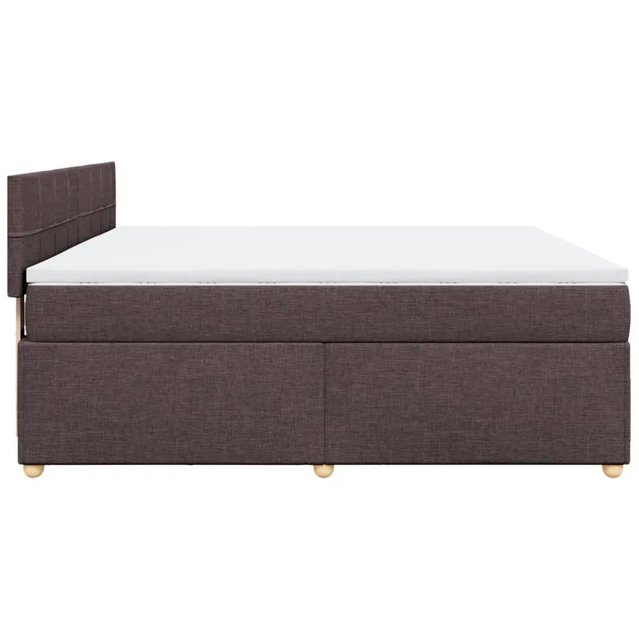 Sommier à lattes de lit avec matelas Marron foncé 180x200 cm - 5