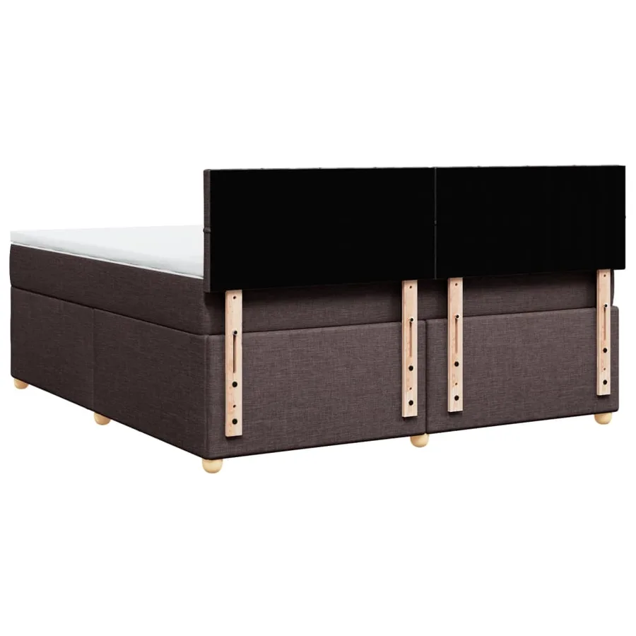 Sommier à lattes de lit avec matelas Marron foncé 180x200 cm - 6