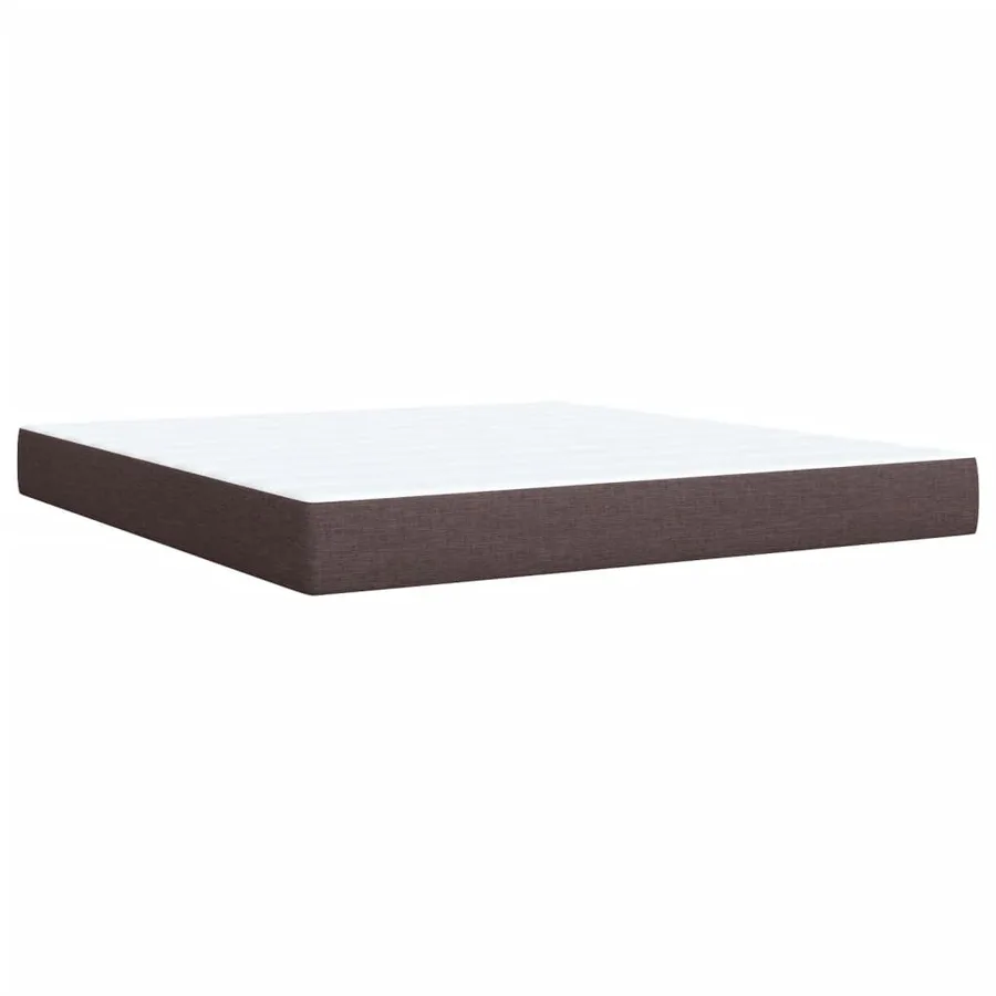 Sommier à lattes de lit avec matelas Marron foncé 180x200 cm - 8