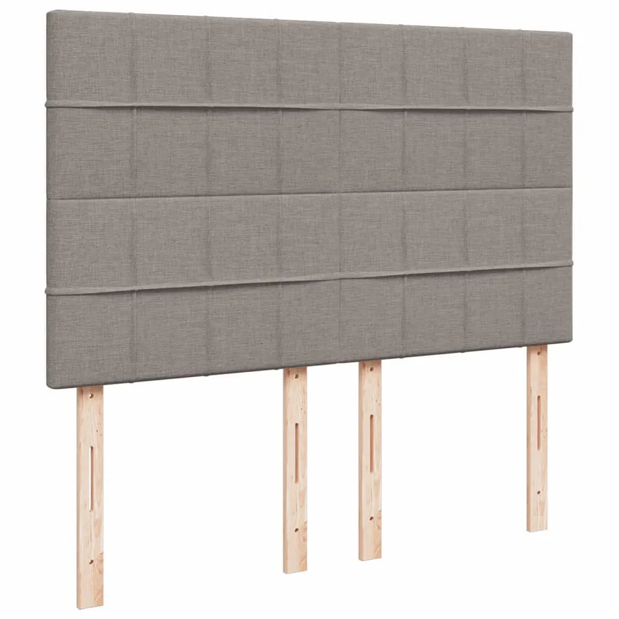 Sommier à lattes de lit avec matelas Taupe 140x200 cm Tissu - 7