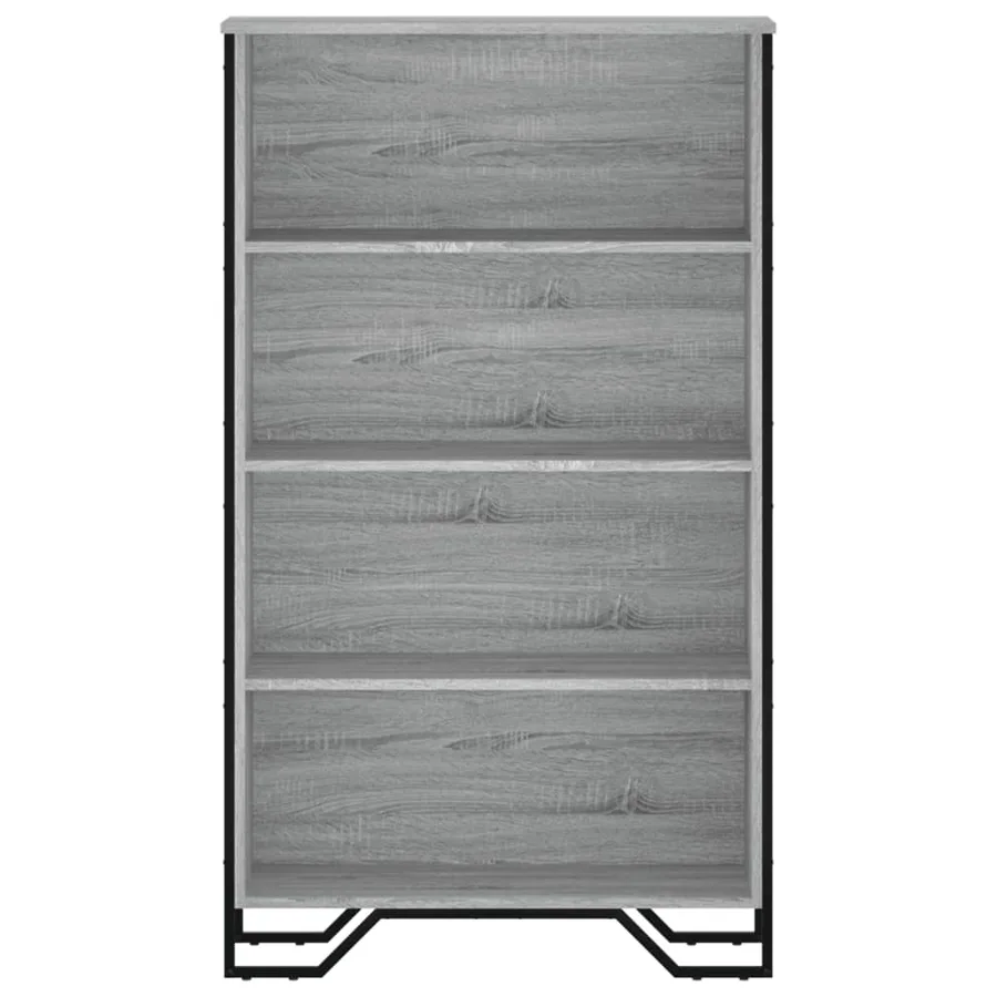 Bibliothèque sonoma gris 80x31x137,5 cm bois d'ingénierie - 4