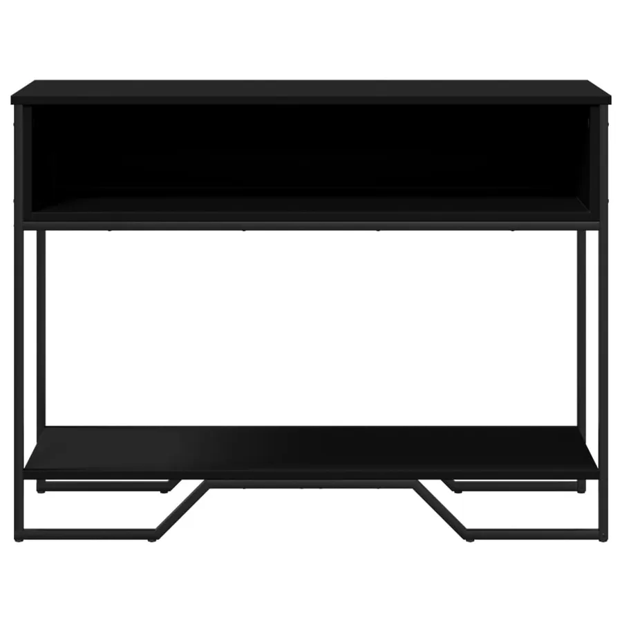 Table console noir 100x35x74,5 cm bois d'ingénierie - 4