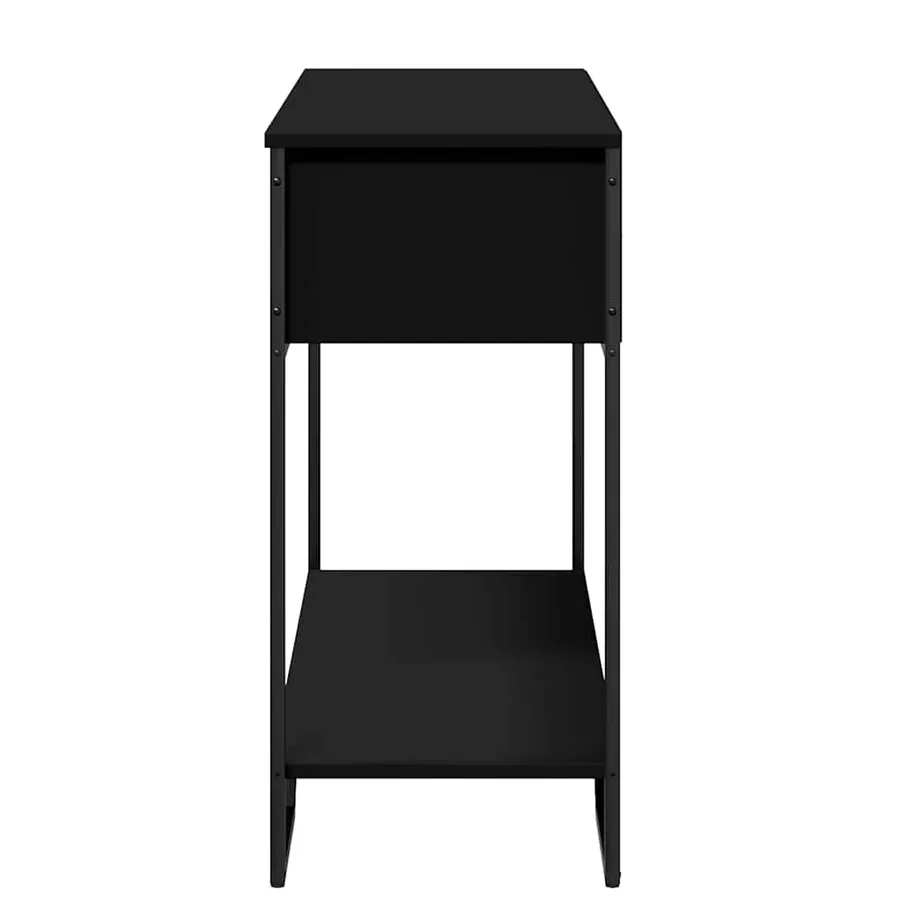 Table console noir 100x35x74,5 cm bois d'ingénierie - 5