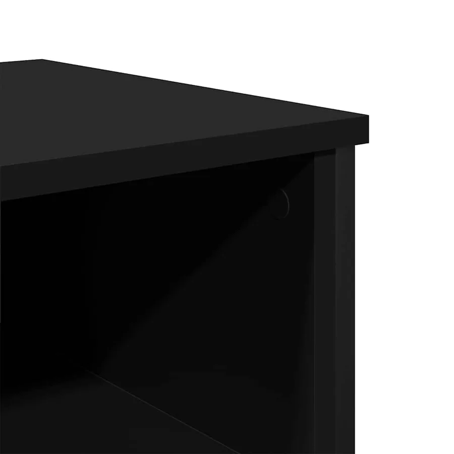 Table console noir 100x35x74,5 cm bois d'ingénierie - 7