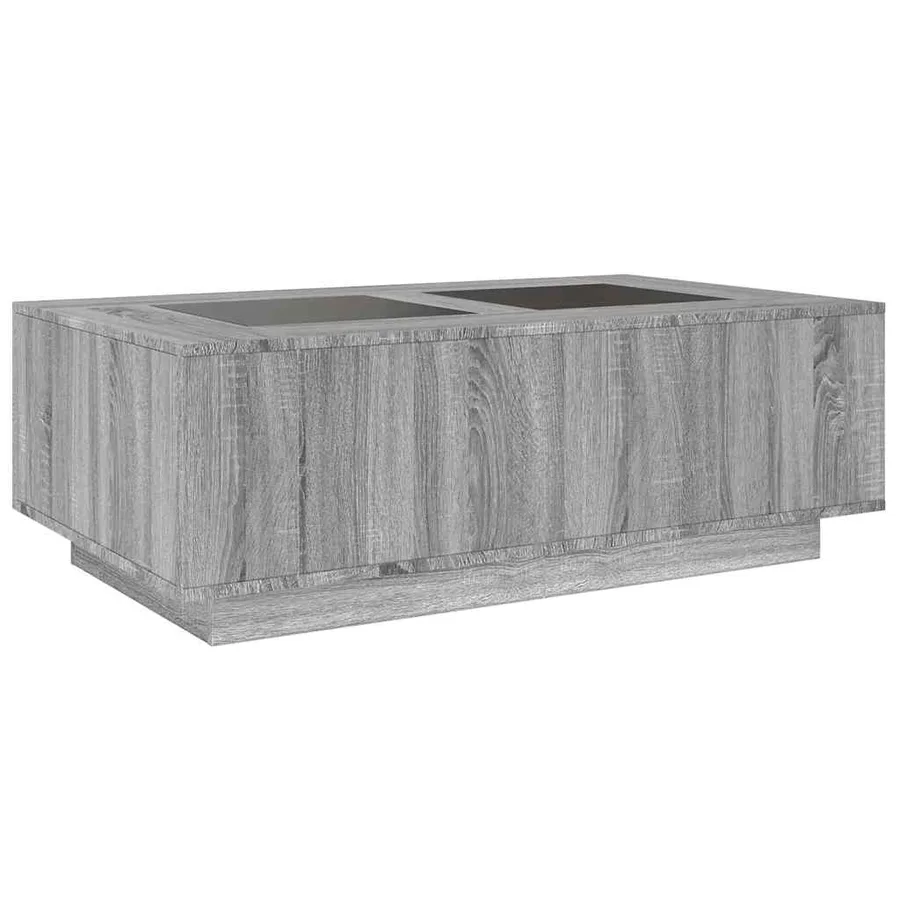 Table basse avec LED infini sonoma gris 116x69x40 cm - 8