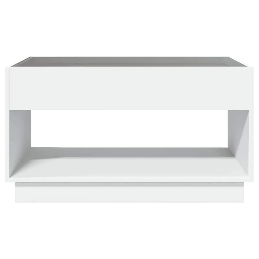 Table basse avec LED infini blanc 90x50x50 cm - 6