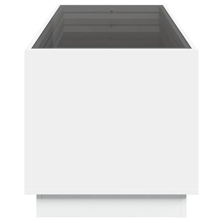 Table basse avec LED infini blanc 90x50x50 cm - 7
