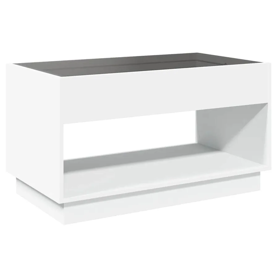 Table basse avec LED infini blanc 90x50x50 cm - 8