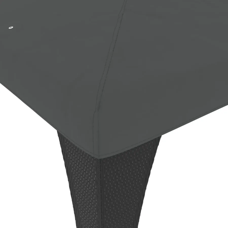 Tonnelle à double toit anthracite 2,98x2,98 m acier - 6