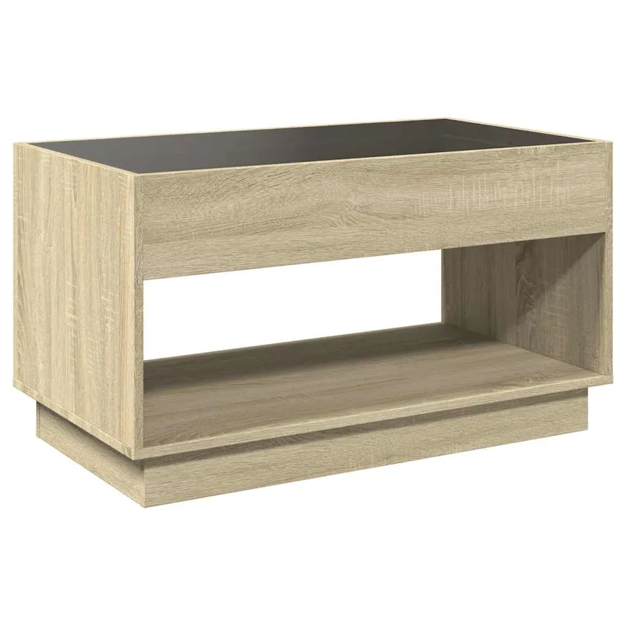 Table basse avec LED infini chêne sonoma 90x50x50 cm - 8
