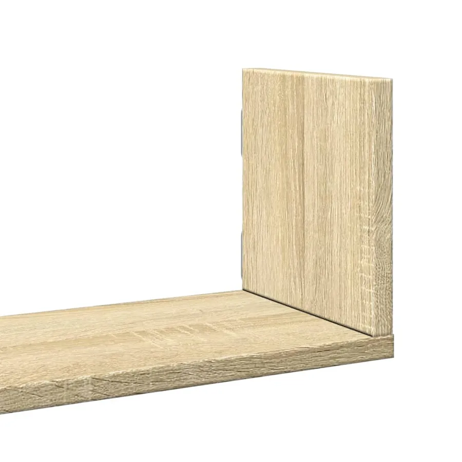 Étagères murales 3pcs chêne sonoma 58x18x18cm bois d'ingénierie - 7