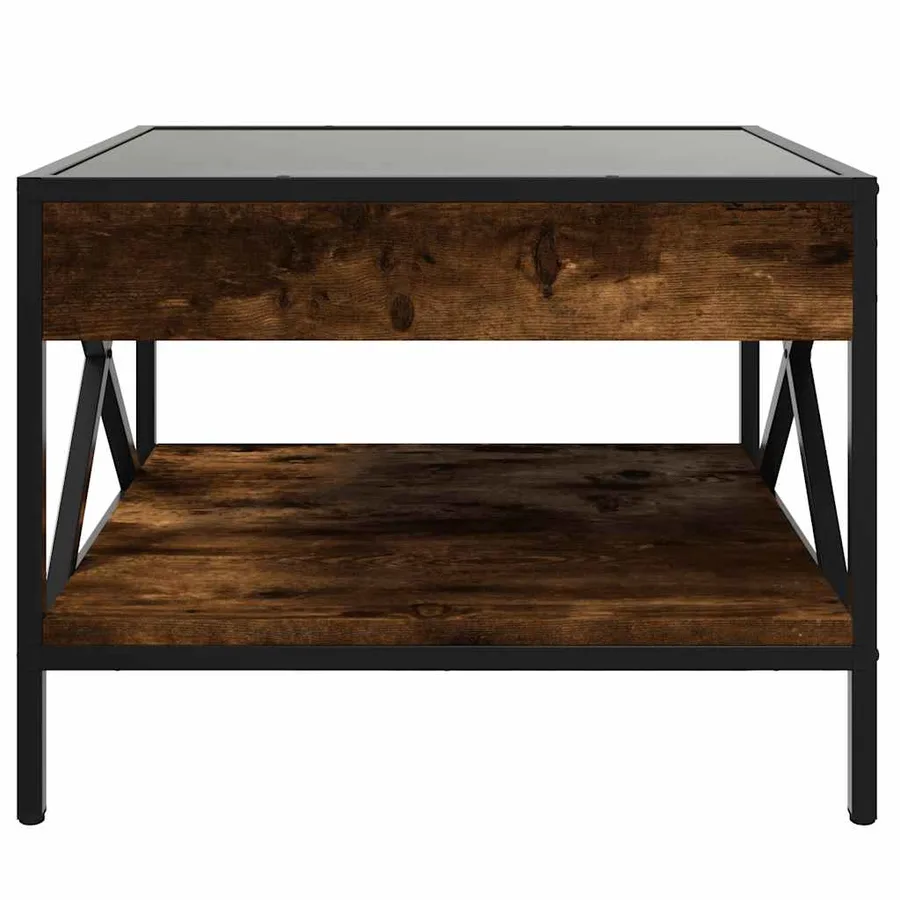Table basse avec LED Infinity chêne fumé 50x50x38 cm - 6