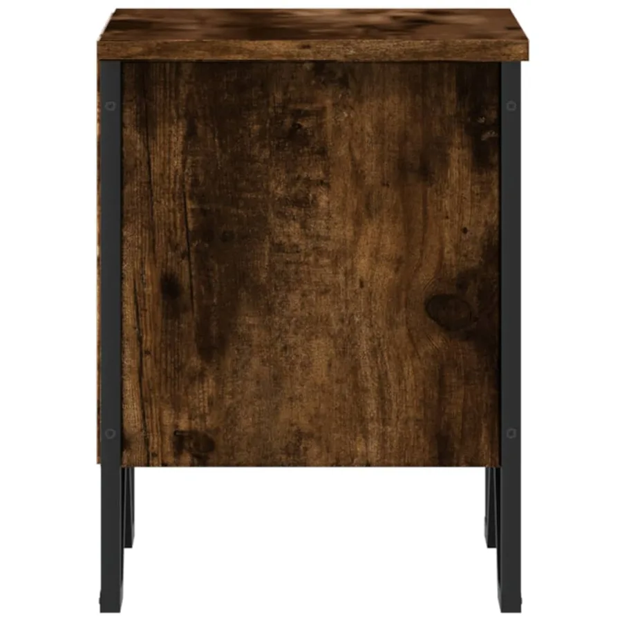 Tables de chevet 2 pcs chêne fumé 40x30x40 cm bois d'ingénierie - 6